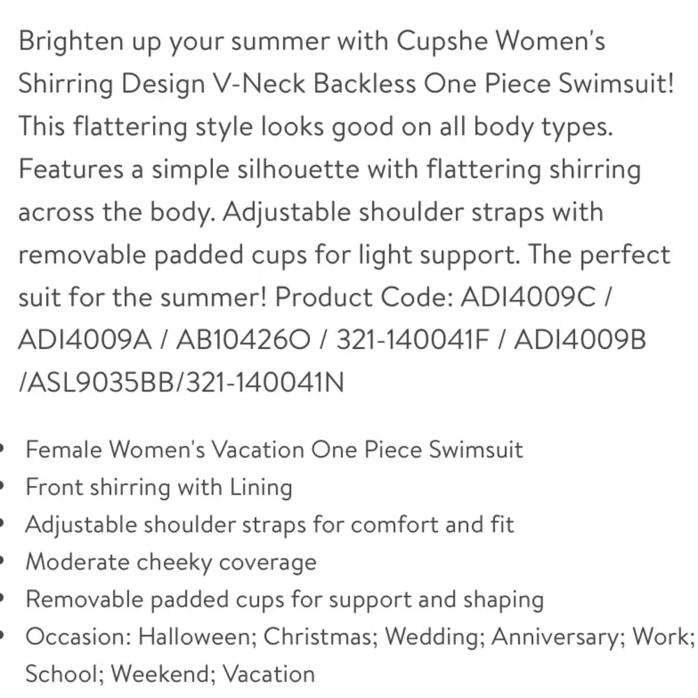 Cupshe brand new